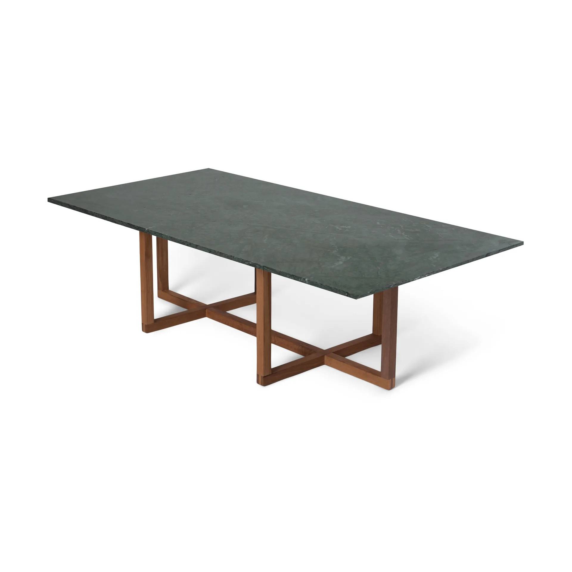 OX Denmarq Ninety sofabord 60x120 cm, smoked oak understel Grøn marmor.