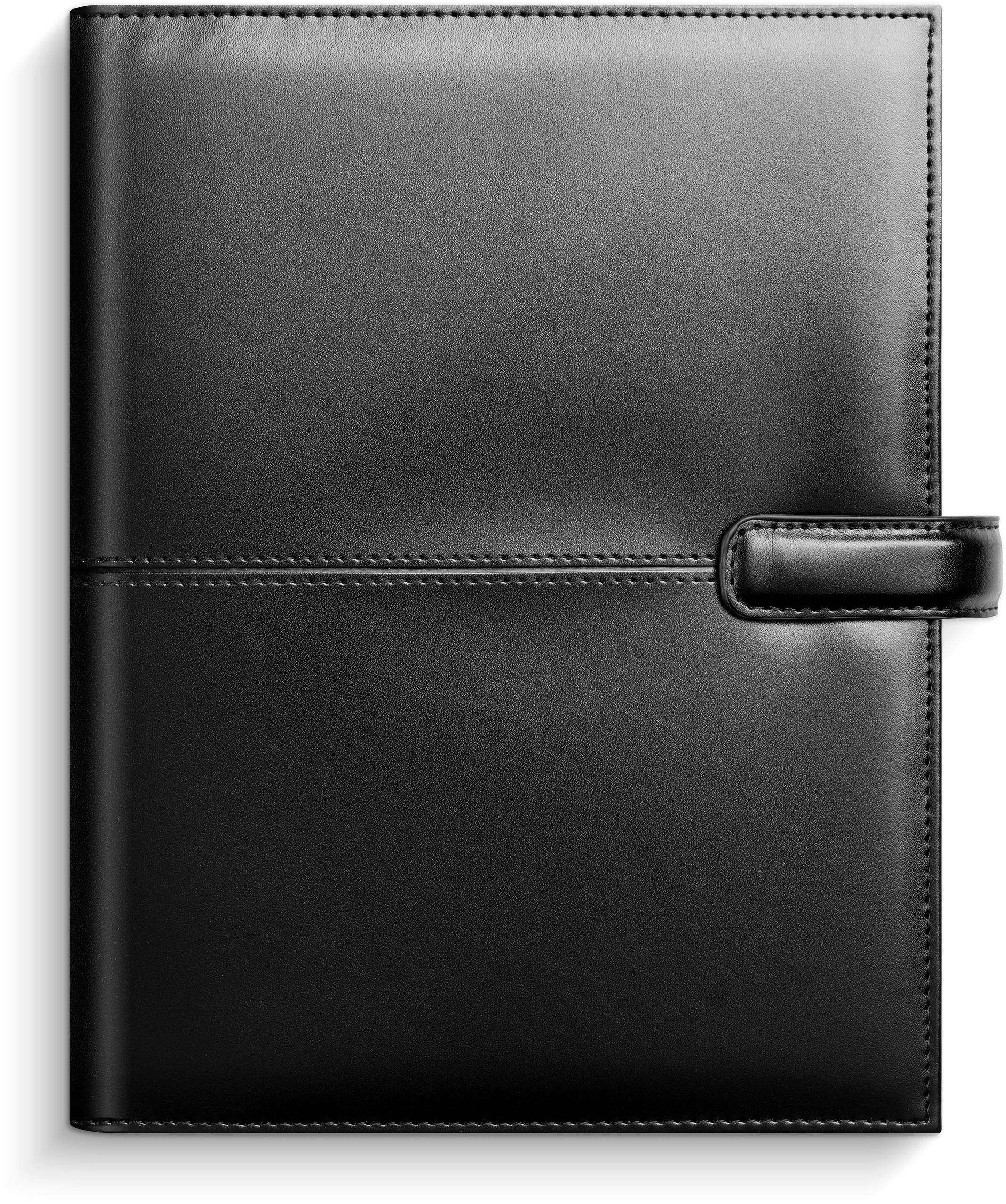 Almanacka Burde Business Systemkalender svart konstläder