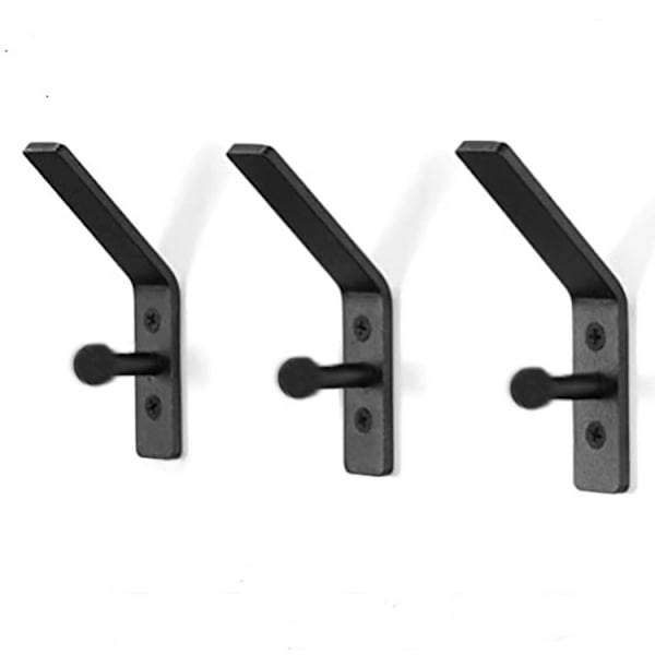 Dubbla väggkrokar i järn 3-pack