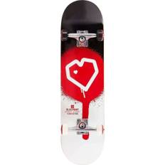 Blueprint Spray Heart Komplet Skateboard, 8.25" - Sort/Rød