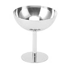 Glassbägare i rostfritt stål, Puddingbägare, Dessertskål i metall för servering av glass, sallad, frukt med stabil botten, Dessertkoppar för hem, hotell, restaurang, fest