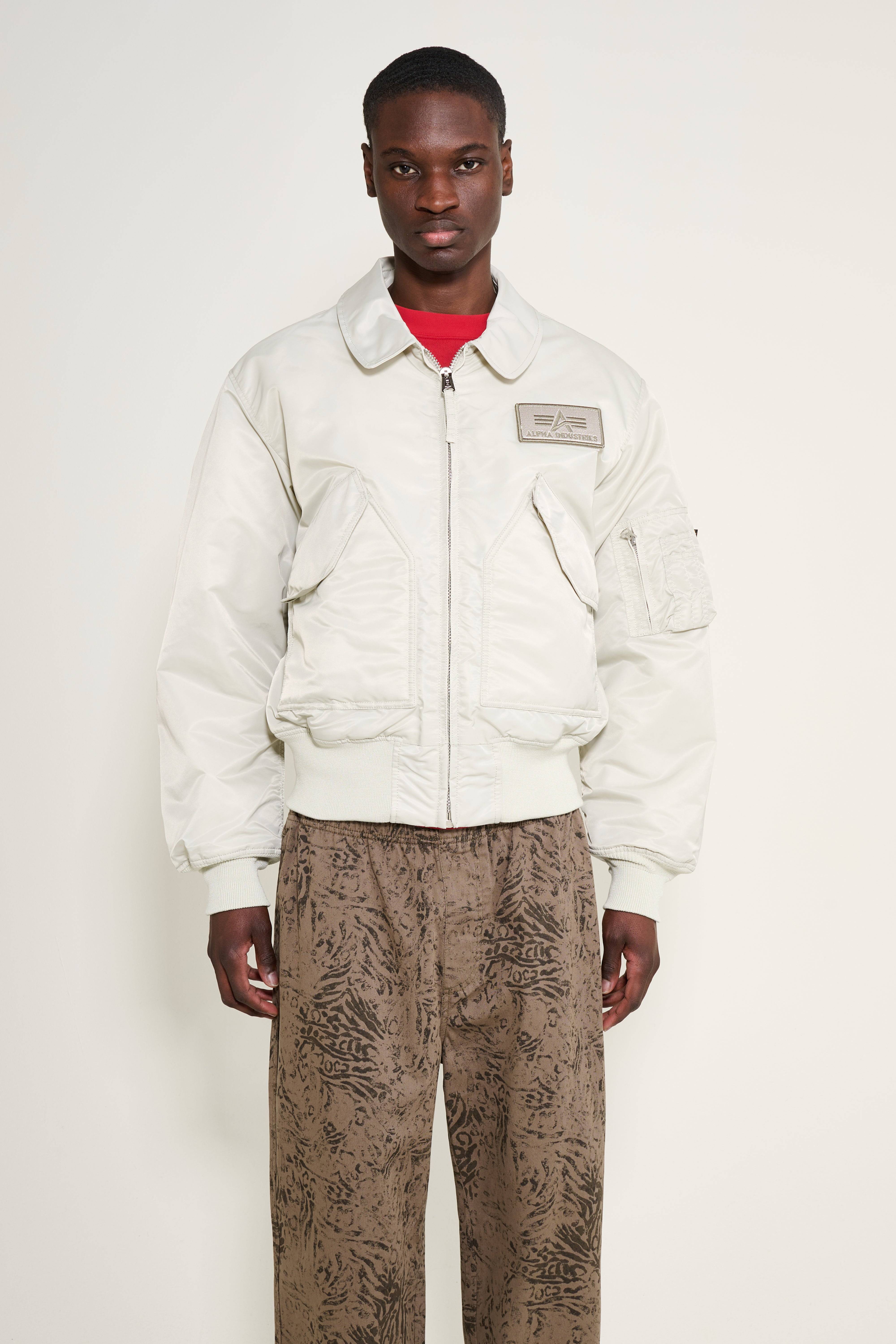 Alpha Industries CWU-45 Heritage Bomber Jacket Stone