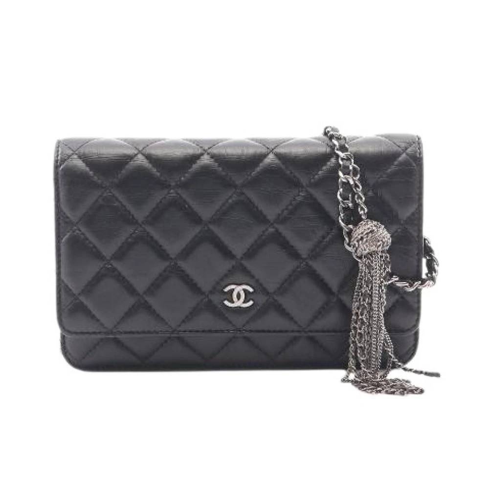 Chanel Vintage Pre-owned Læder Skuldertaske - Vintage - Dame - Sort - ONE SIZE - Uld