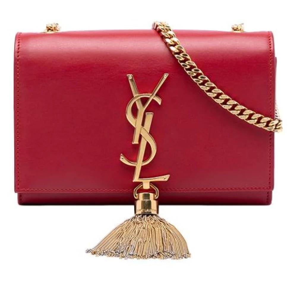 Yves Saint Laurent Vintage Pre-owned Kate Skuldertaske - Vintage - Dame - Rød - ONE SIZE - Uld