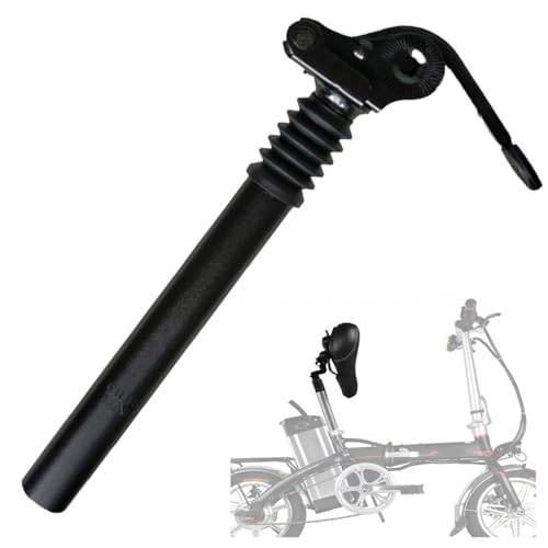 Sadelstolpe för cykel, 27,2/25,4/31,8/28,6 mm, fjädrande sadelstolpe för elcykel, stötdämpare med vikbar aluminiumlegering, svart, 27,2 x 300 mm