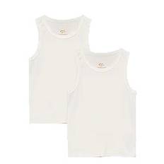 COPENHAGEN COLORS Rib Jersey 2-Pack Tank-Tops |Cream |116