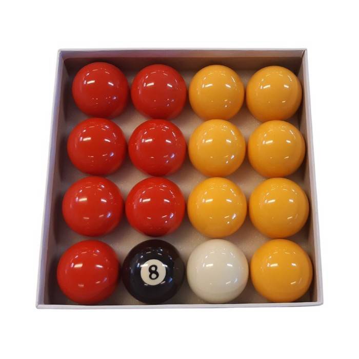 Pool baller 57,2 mm - Casino farver