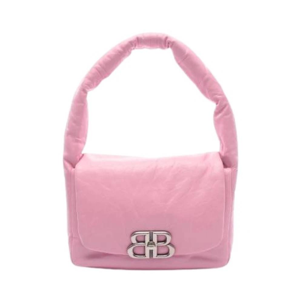 Balenciaga Vintage Pre-owned Monaco Læder Skuldertaske - Vintage - Dame - Lyserød - ONE SIZE - Uld