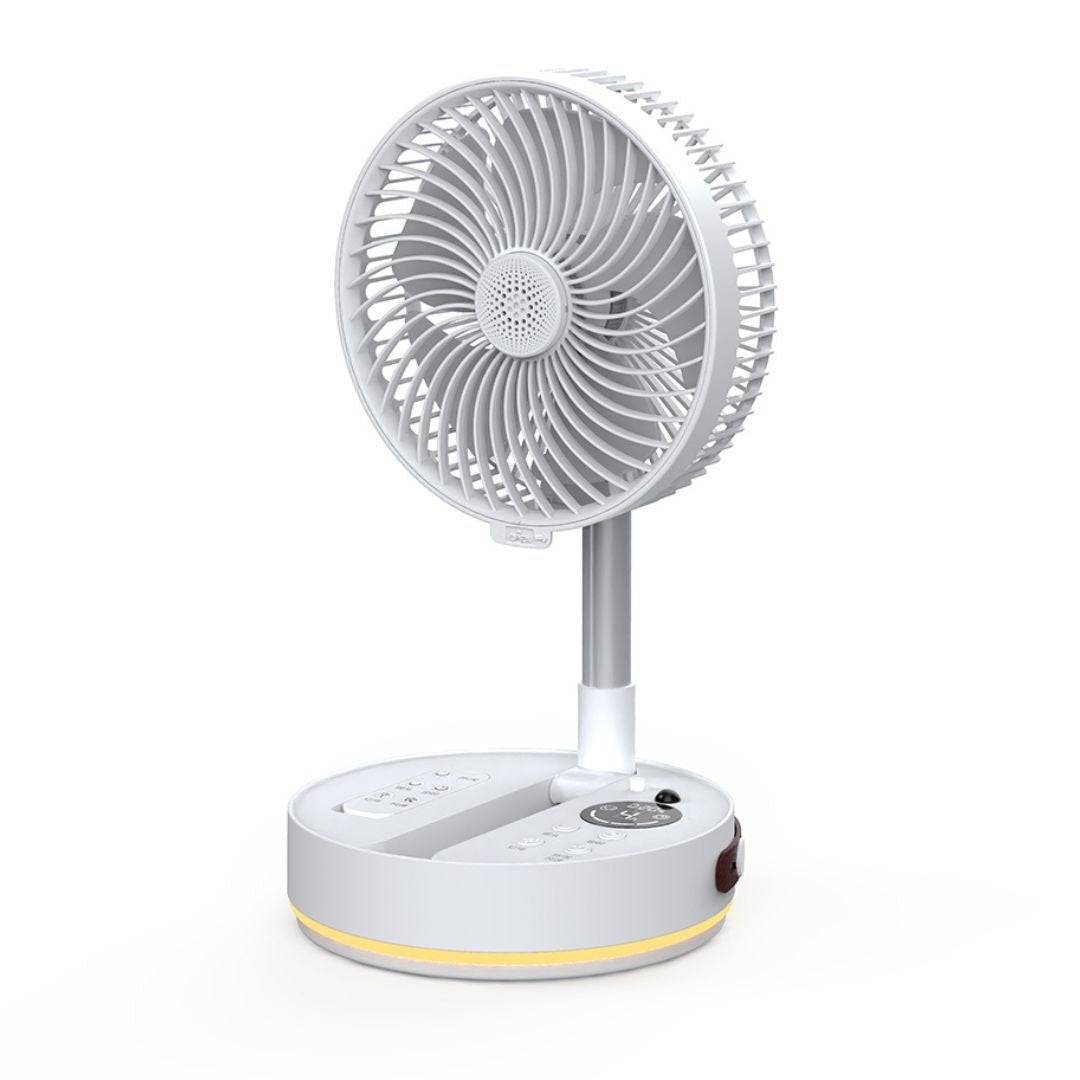 Foldbar Ventilator m. Fjernbetjening (7200 mAh) – Op til 113 cm høj - iHero