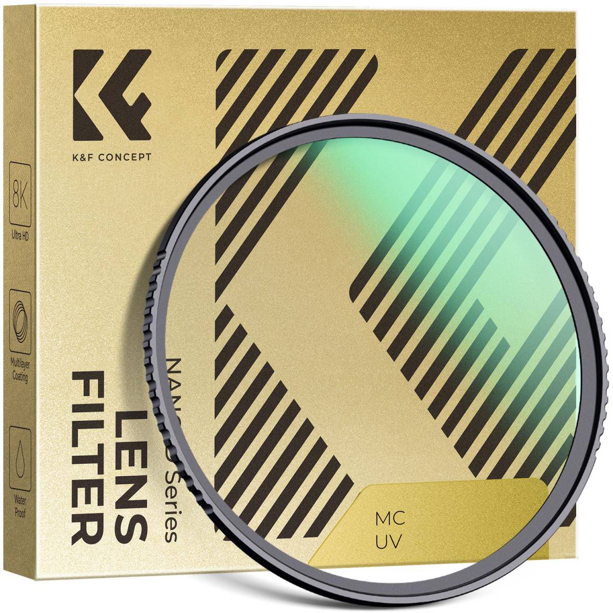 KENTFAITH 58mm MC UV Protection Filter with 24 Multi-Layer Green Coatings HD/Hydrophobic/Scratch Resistant Ultra-Slim UV Filter Nano-Dazzle