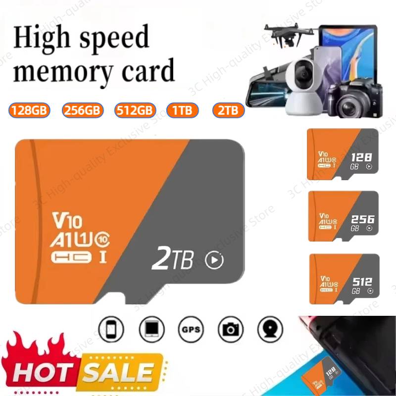 2TB TF SD Card Memory Card High Speed TF/SD 128GB 256GB 512GB 1TB Mini Memory Card Class 10 For Camera/Phone/Computer 2026