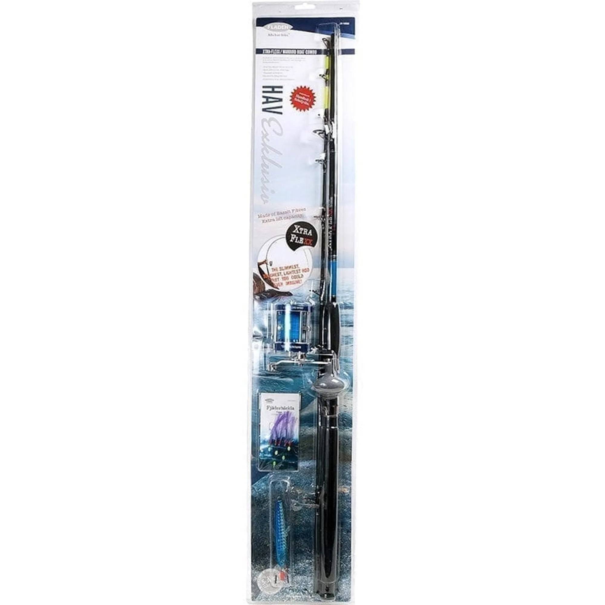 Exklusiv havsfiskeset Warbird 3700 blue& Xtra Flexx boat 210cm