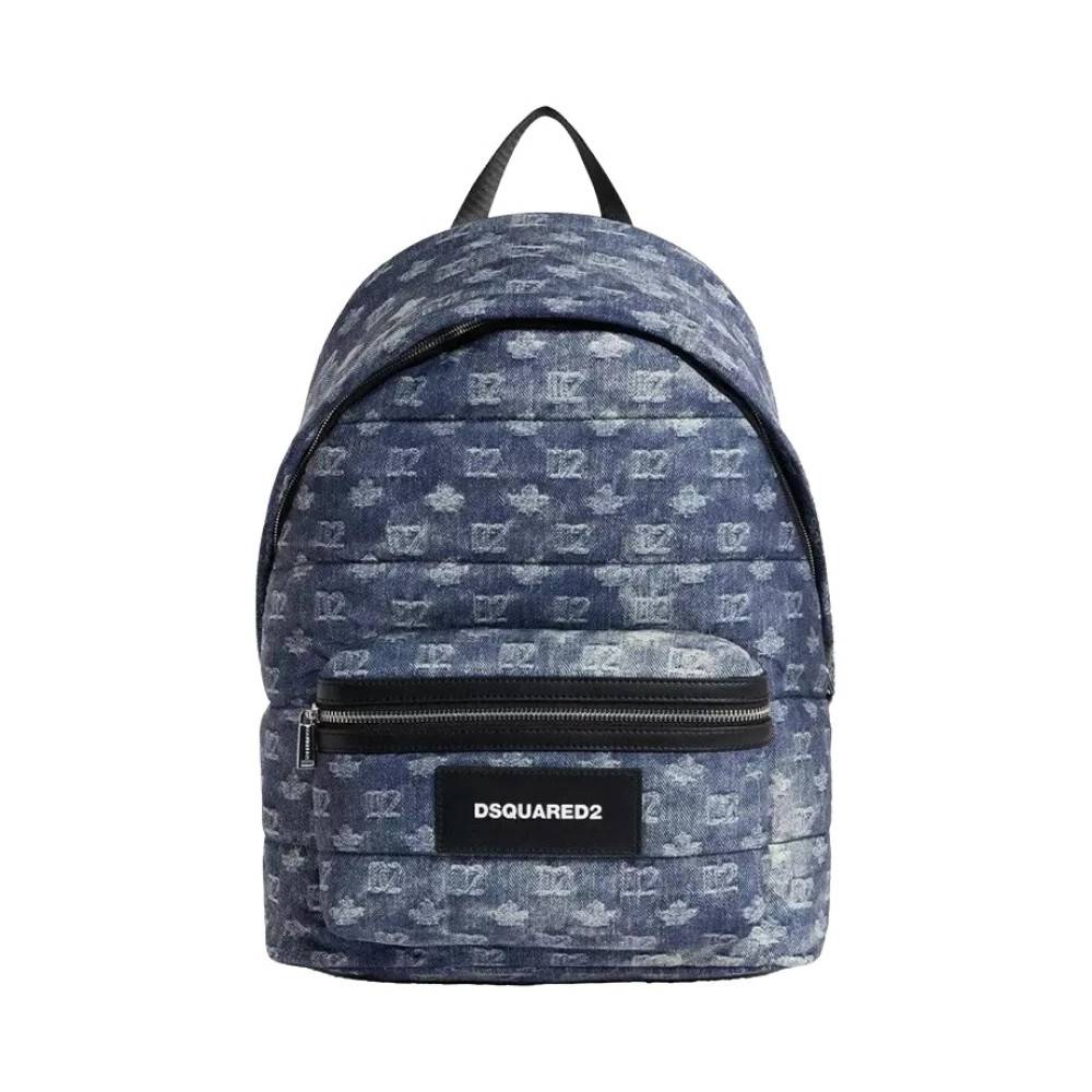 Dsquared2 Zaino D2 Monogram - Tasker - Herre - Blå - ONE SIZE - Uld