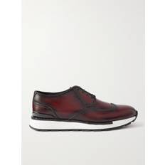 Berluti - Venezia Leather Sneakers - Men - Burgundy - UK 7