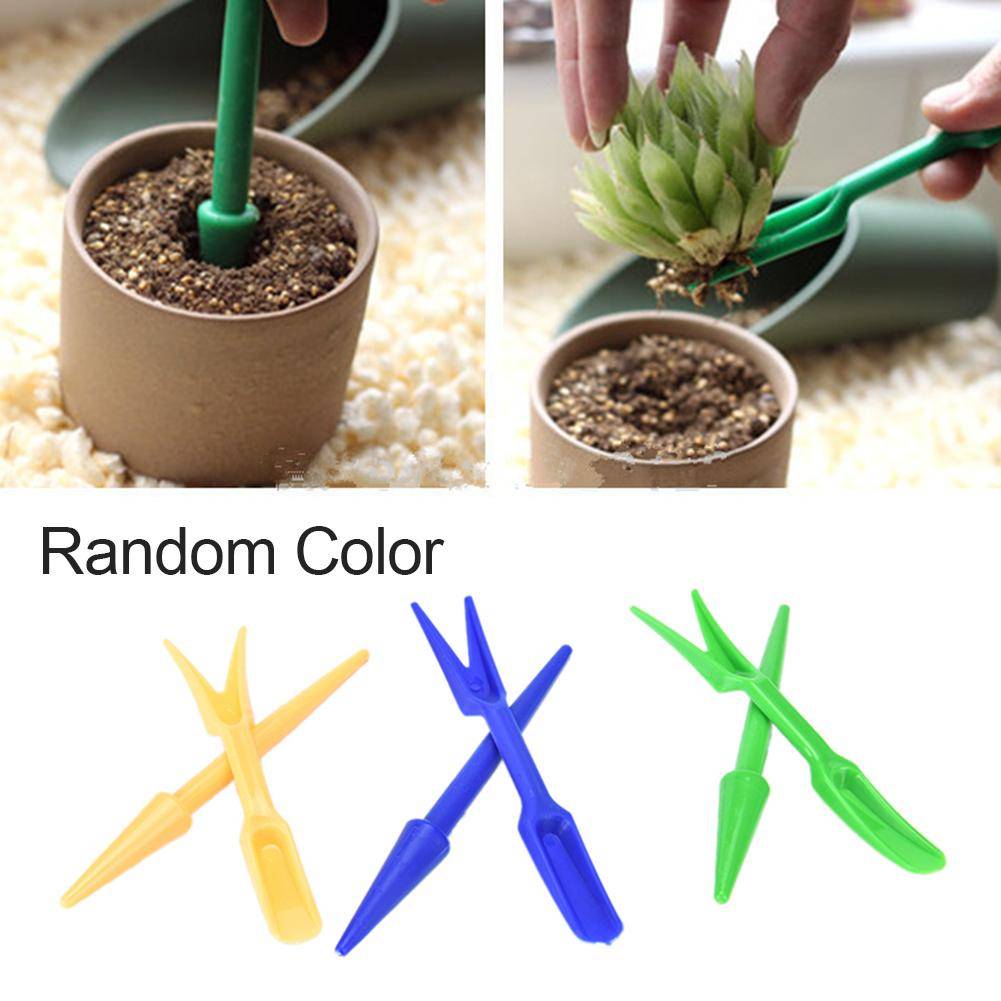 2 st trädgårdsredskap set miniatyr spade borste widger suckulent plantering hjälpare suckulent krukväxt jord gräva lossa verktyg