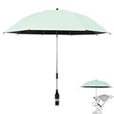 Kids Stroller Parasol, Foldable Wheelchair Sunshade With Clamp, Portable UV Protection Umbrella, Pushchair Attachment For Outdoor Travel And Sunny Day Activities