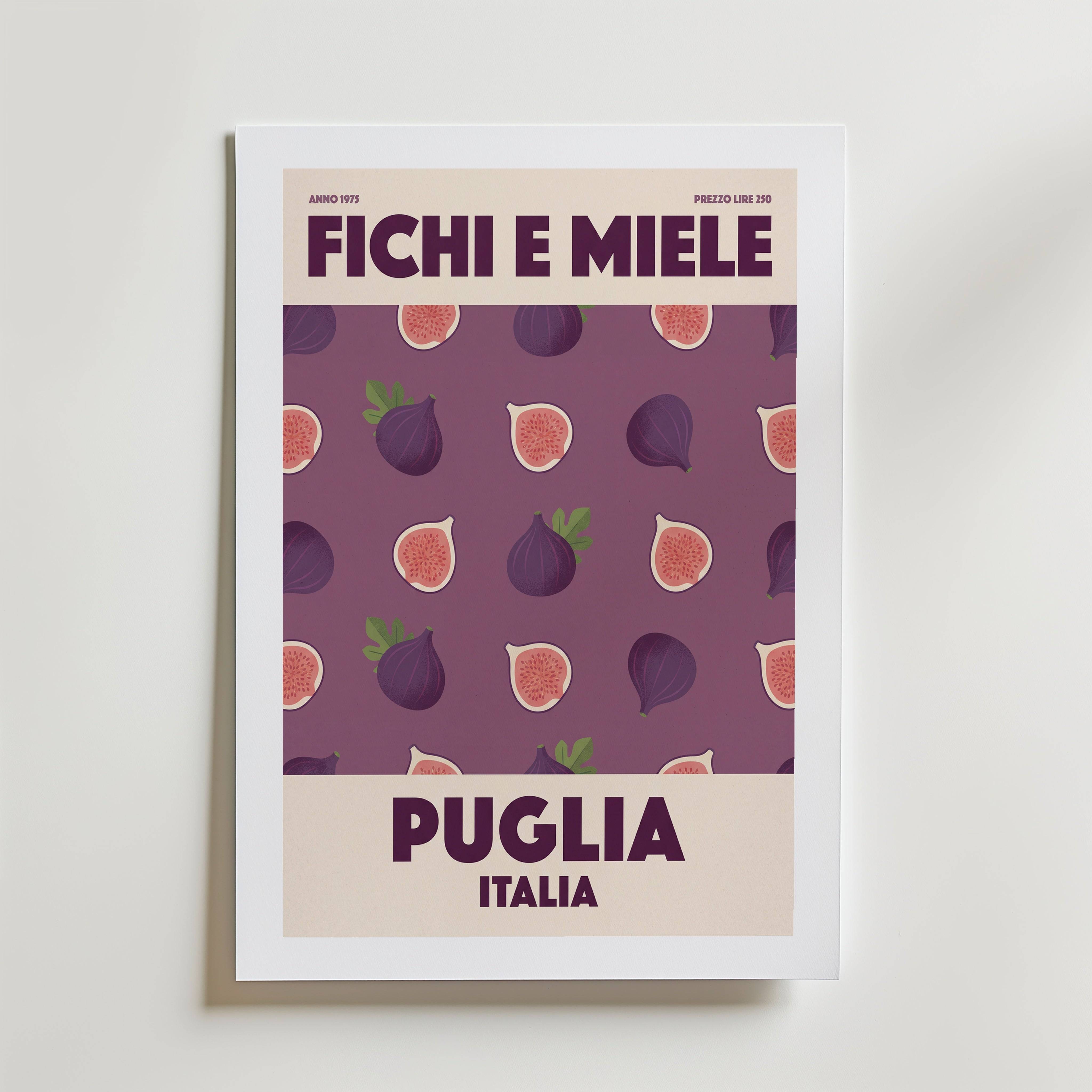Figs and Honey Poster - Fine Art Poster 40x50 cm Med passepartout