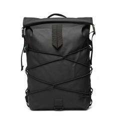 RAINS Trail Cord Rolltop Backpack W3 |Black |One Size