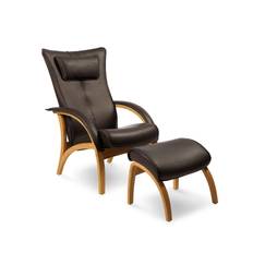 Delta Legend Fåtölj med Pall | Large | Fårskinn