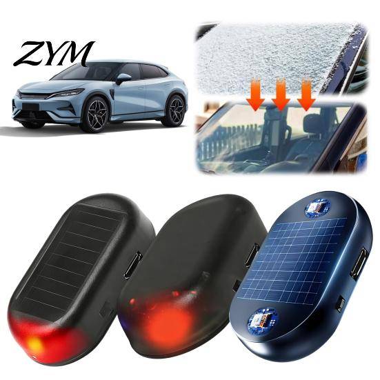 Vintertillbehör för bil för män Bärbar solcellsdriven vindrutetorkare för bil med USB-utgång, Elektromagnetisk molekylär frostskyddsmedel Snöskydd sva