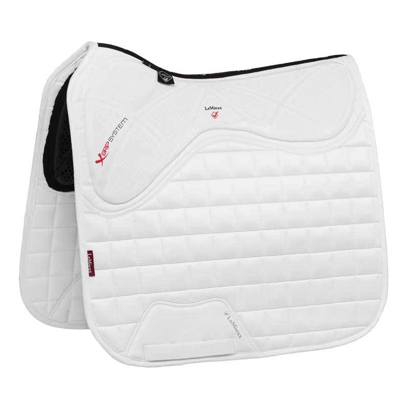LeMieux Dressage X-Grip Twin Sided Luxury underlag - hvid