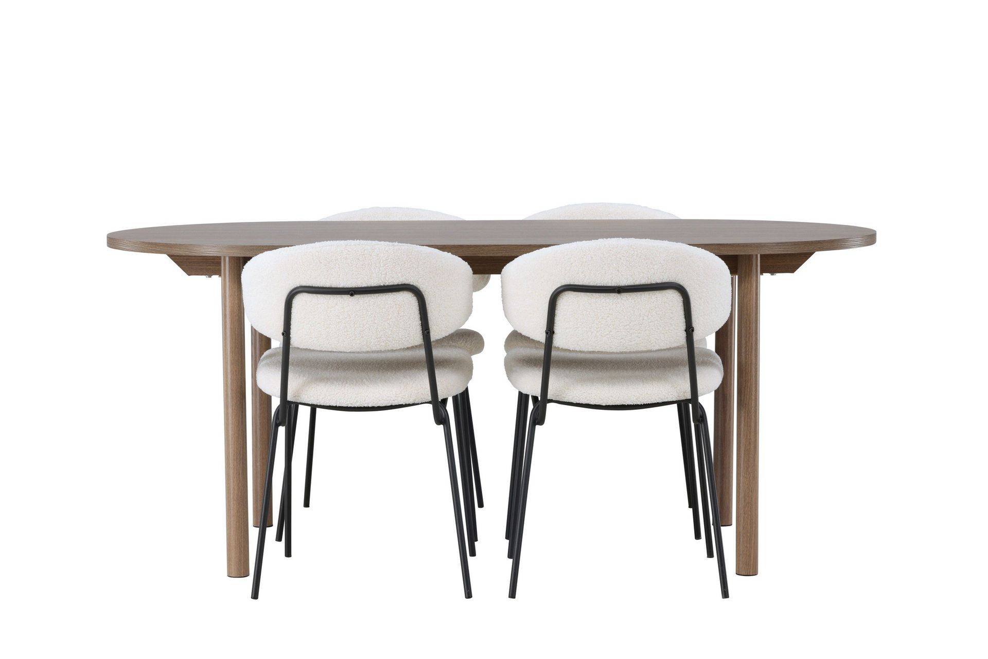 Venture Home Andy Matgrupp 180 cm Oval med 4 Chico Stolar - Natur Matgrupper Trä