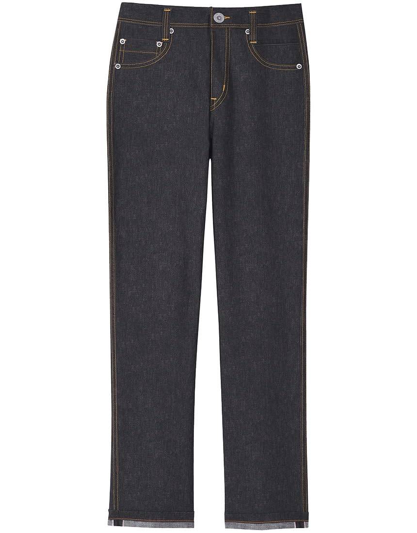 Wacoal Calson Stretch Pants Like Denim Elastic UV Travel KSN120 BL MT (Just Denim) - Straight-leg, Print, Waist, Wrinkle-Resistant, High-Rise,