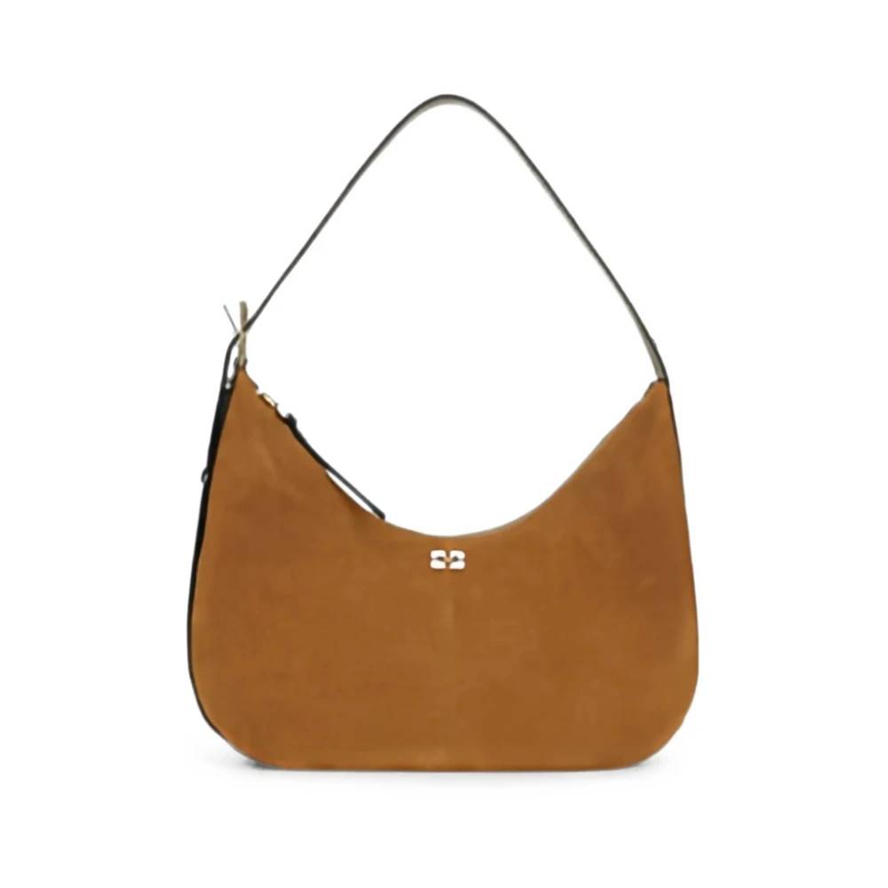 Ganni C1040024 983 Skuldertaske - Tasker - Dame - Brun - ONE SIZE - Uld
