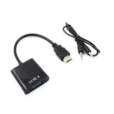 Universel 1080P HDMI til VGA Adapter kabel + USB 3.5mm lydkabel