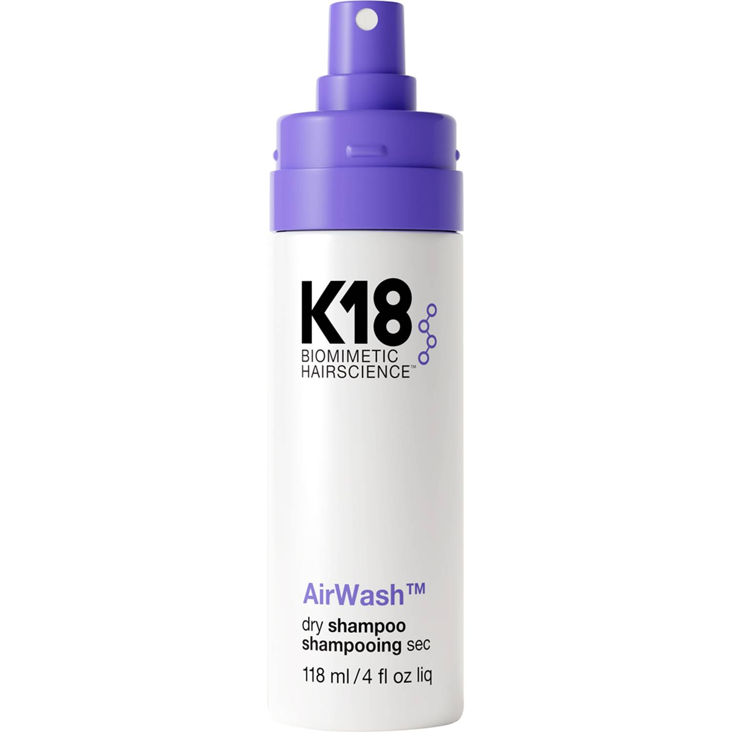 118ml, K18 AirWash Dry Shampoo 118 ml