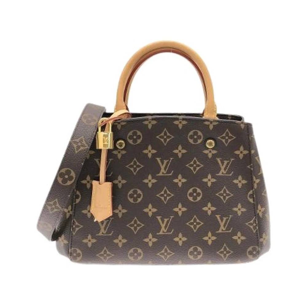 Louis Vuitton Vintage Pre-owned Montaigne BB Monogram Håndtaske - Vintage - Dame - Brun - ONE SIZE - Uld