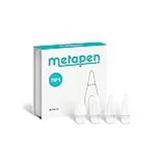 Metapen 4 Pack Tips Compatible with Apple Pencil 2nd and 1st Generation - 1:1 Original Size (Super Durable), Replacement Apple Pencil Tips for iPad Pro/Mini/Air, High Sensitivity Pen Nibs (White)