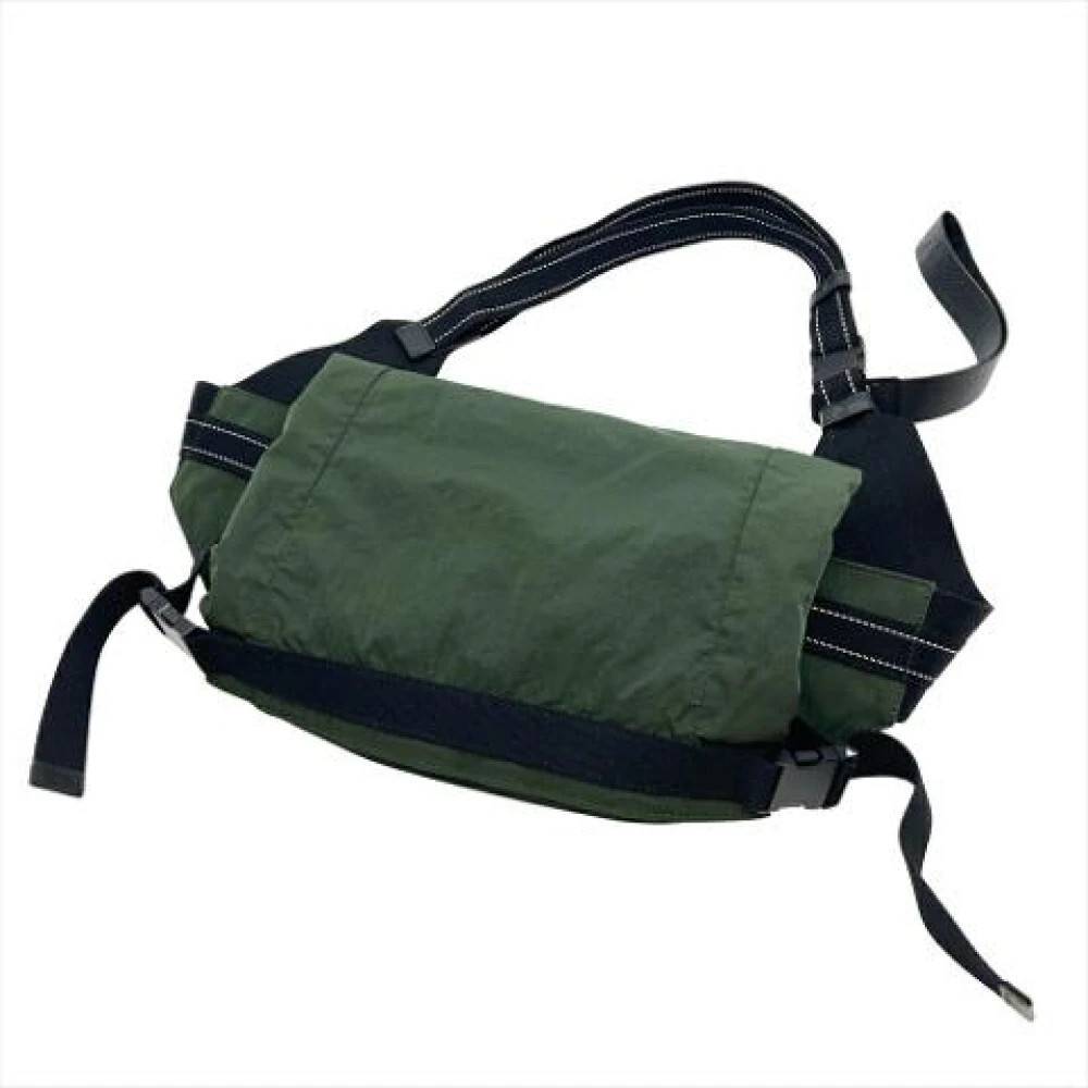 Bottega Veneta Vintage Pre-owned Nylon Sling Bag - Vintage - Herre - Grøn - ONE SIZE - Nylon