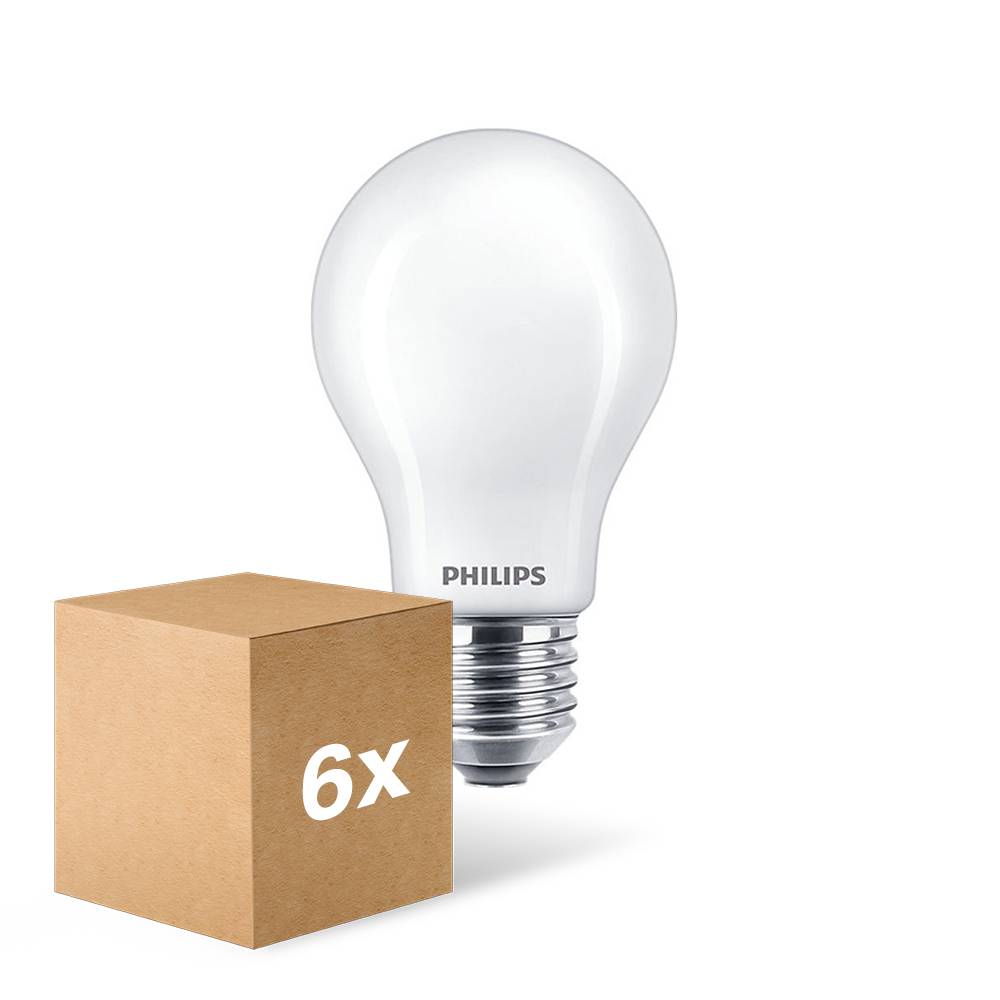 Fordelspakke 6x Philips Corepro LED Pære E27 Pære Matt 8.5W 1055lm - 830 Varm Hvid | Erstatter 75W