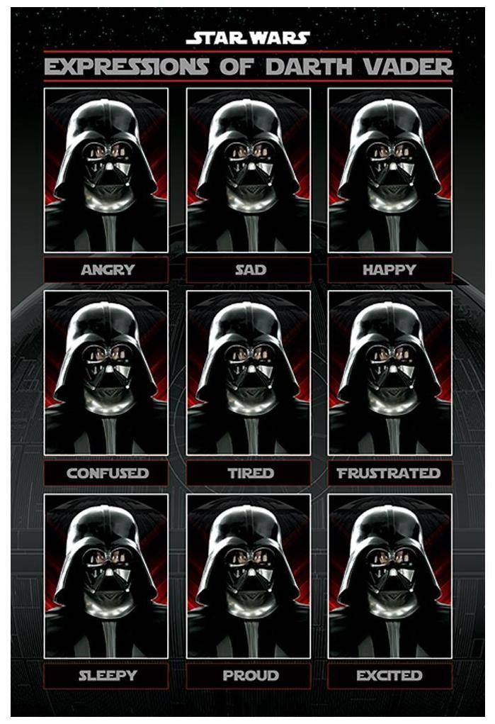 Star Wars Affisch Vader Expressions 68