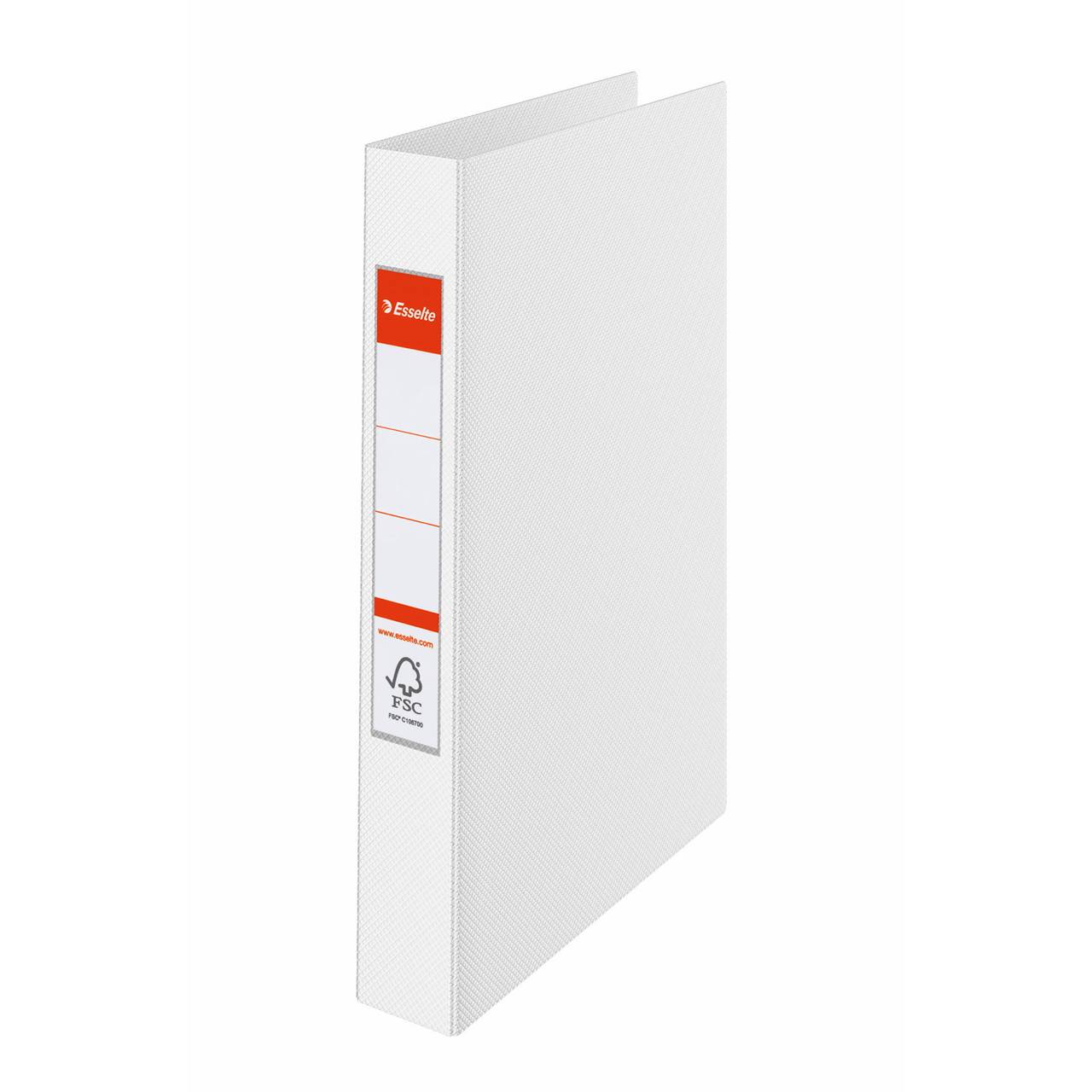 Ringbind A4 Esselte hvid med 4 ringe og 42 mm ryg - 14457 - 10 stk.
