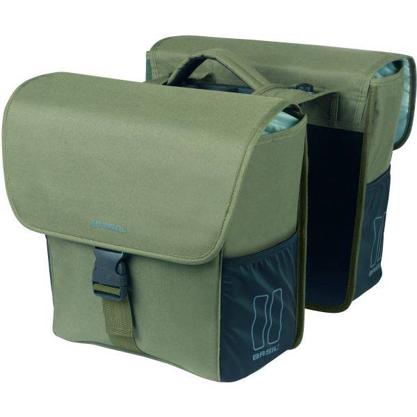 Dobbelt cykeltaske Basil GO MIK 32 liter 14 x 27 x 31 cm - grøn