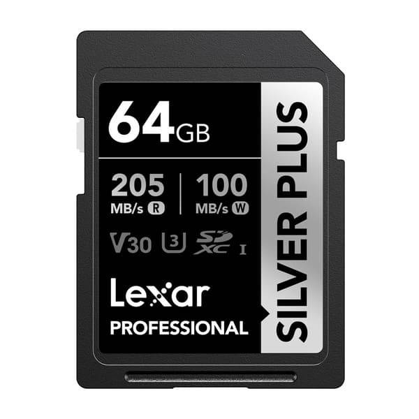 Lexar Professional Silver Plus SDXC 64GB minneskort