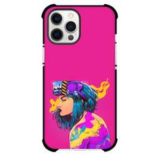 Pop Art Pattern Case For iPhone Samsung Galaxy Pixel OnePlus Vivo Xiaomi Asus Sony Motorola Nokia - Smoking Girl Wearing VR Headset