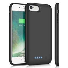 Batteri cover 6000 mAH Iphone 6/6S sort