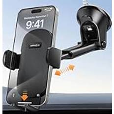 APPS2Biltelefonhållare montering instrumentpanel/vindruta bil mobilhållare roterbar 360 bilmontering med sugkopp kompatibel med iPhone 15/14/13-serien smartphones och alla Android-telefoner