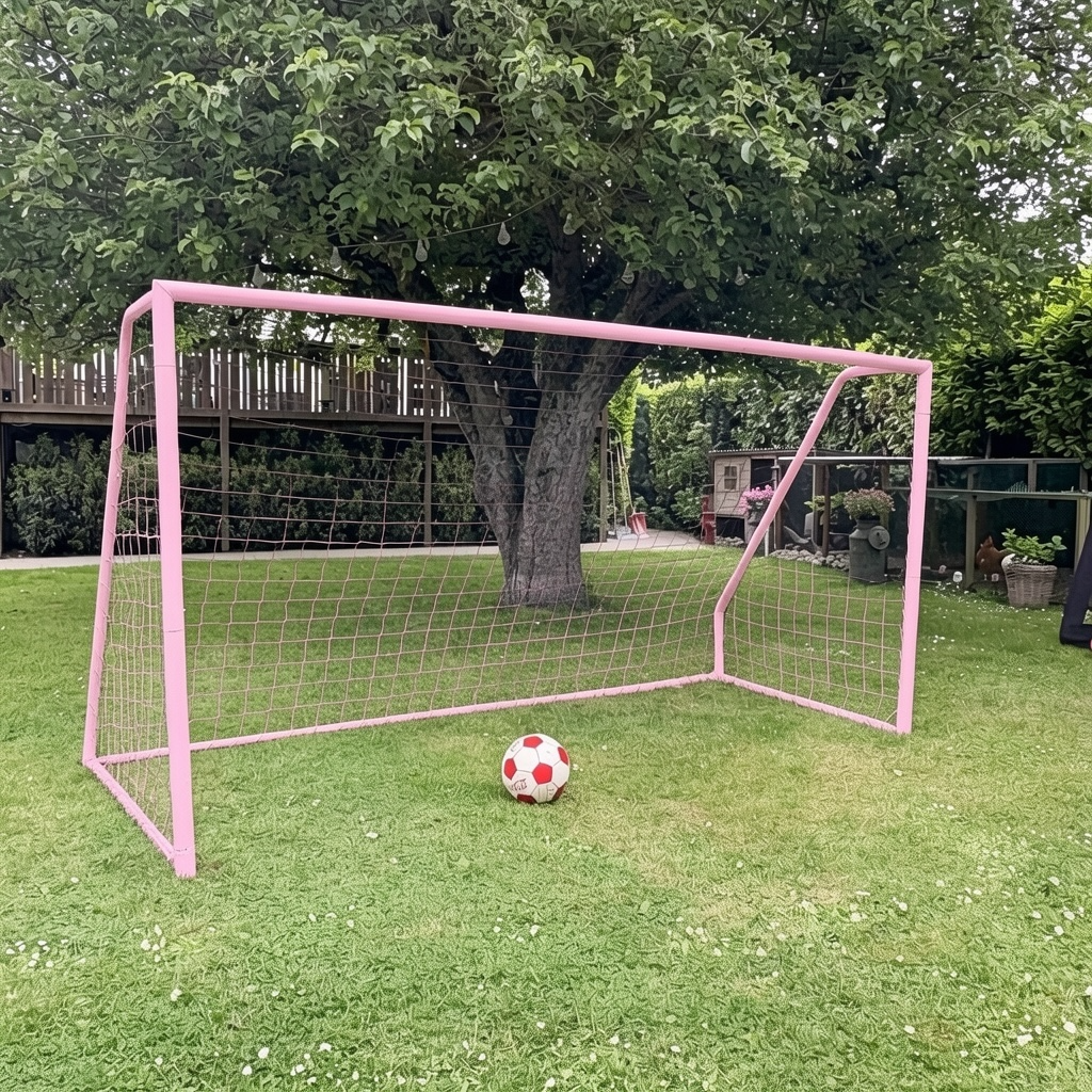 Fodboldmål 300 x 150 cm Freeplay Elite Talento Girl - Galvaniseret Pink Stål.