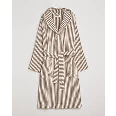 Tekla Organic Terry Hooded Bathrobe Kodiak Stripes