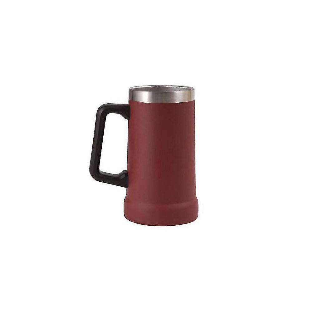 (brown) 700ML Beer Stein Double Wall Stainless Thermal Steel Coffee Mug Insulation Tumbler for HotZZ50