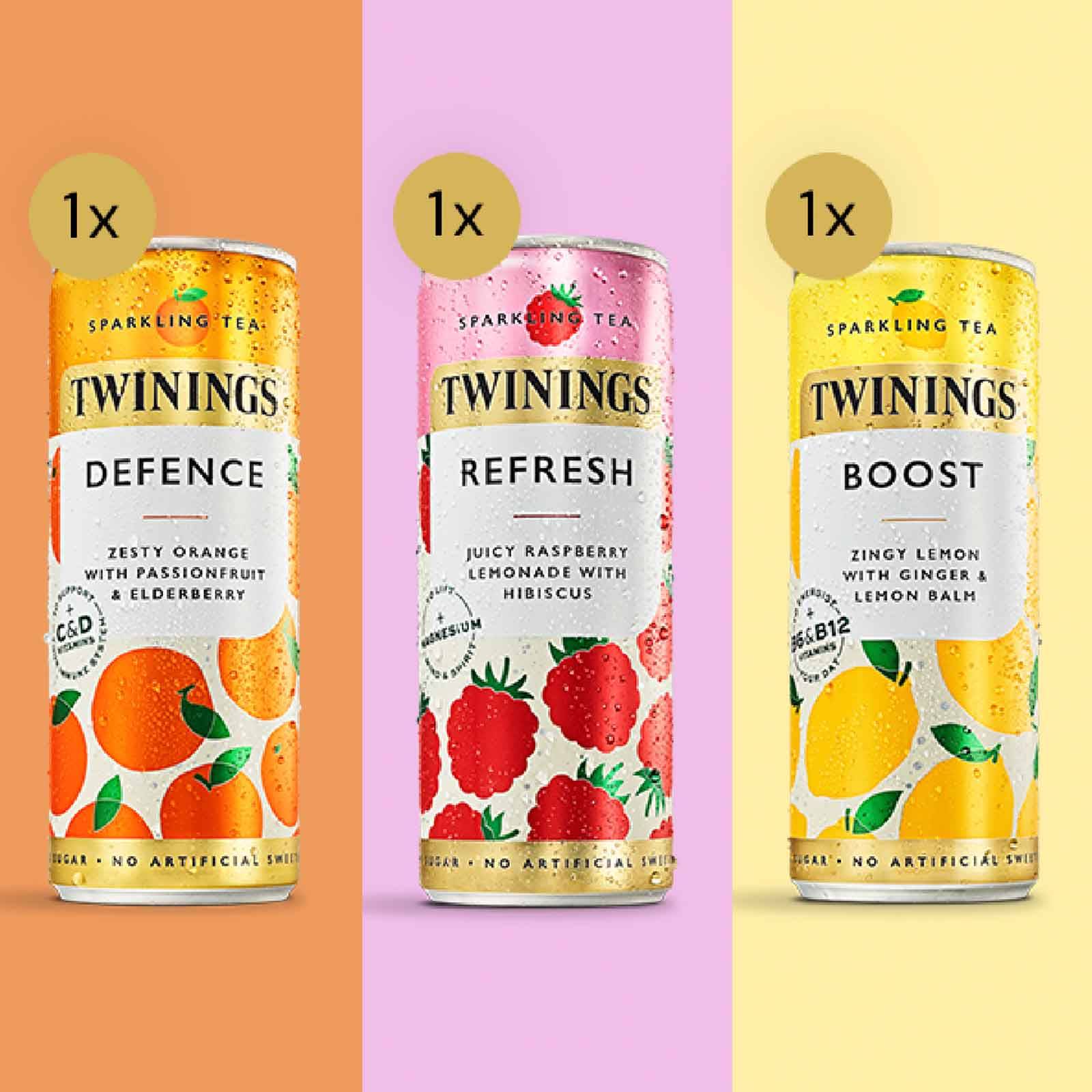 Twinings Sparkling Tea - 3 Can Selection Pack - Default Title