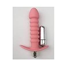 Analplugg 1/10 Speed ​​Silikon Anal Plug Dildo Vibrator Prostata Massage Rump Pärla Stimulering Sexleksaker Par Onani (rosa-1hastighet)