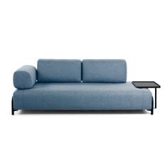 Sofa C.O - 3-personers, med bakke, Farve Blue, Design Large Tray