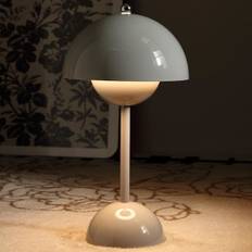 Moderne Blomsterpot Ledningsfri Bordlampe, Ledningsfri Mid Century Lampe, Sød Batteri Svampe Bordlampe, Lille Lampe til Natbord, Dæmpbar Touch Soveværelse La