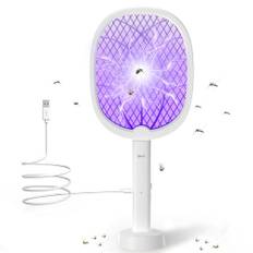 DANGZW 3000V Elektrisk flugsmälla : Effektiv gegen Mücken, Fliegen, Wespen & Motten | UV-Licht Anlockung, 3-Ebenen Sicherheitsgitter, USB-C Aufladbar flugfångare insektsbekämpare