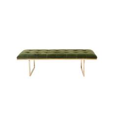Fiona bänk amazon green - Amazongrön/ mässing (L: 134 x B: 48 x H: 37cm)